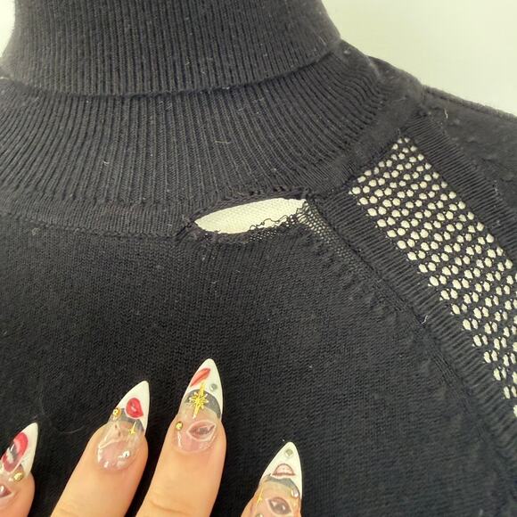 VINTAGE Y2K CACHE TURTLENECK SWEATER - Picture 5 of 8